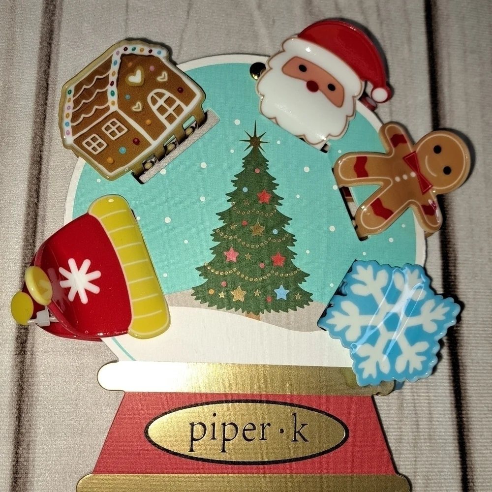 2 FOR 20 SALE Piper K Christmas Holiday Hair Clips Set W/5pcs
